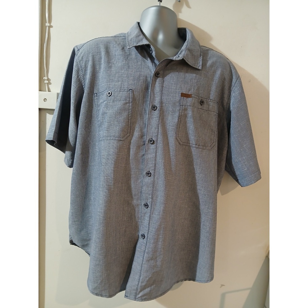 ORVIS XXL Mens Gray Short Sleeve Button Up Shirt XXL Made in Vietnam